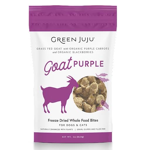 Goat Purple Freeze-Dried Whole Food Bites for Dogs & Cats, 3 Ounce