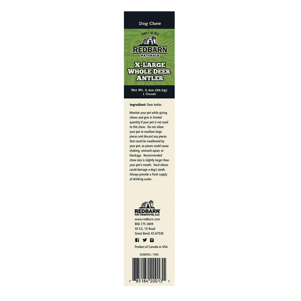 Redbarn Whole Deer Antler X-Large for Dogs