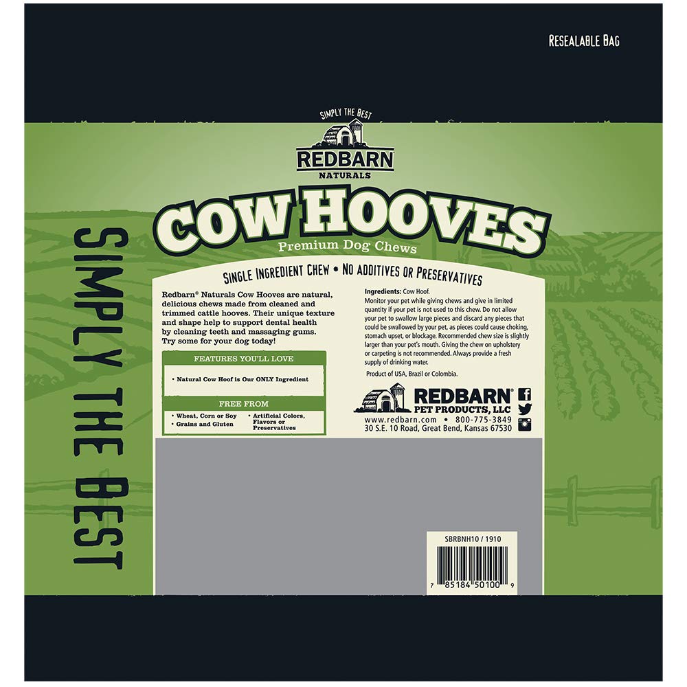 Redbarn Cow Hooves 10pk Natural Dog Chew 1-Count
