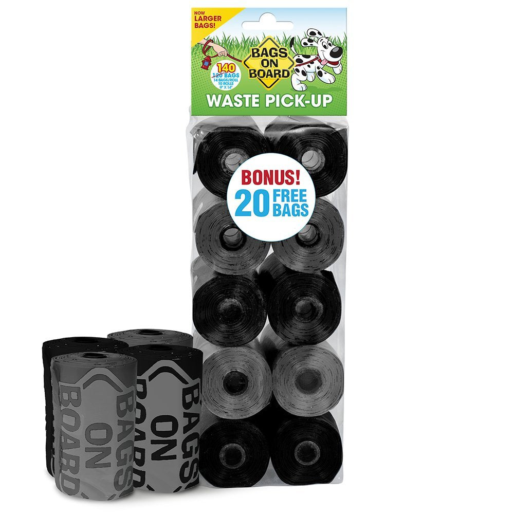 3203940046ONL Dog Waste Bags Refill, 140 bags, For Dog and Cat Waste Pickup, Black/Grey