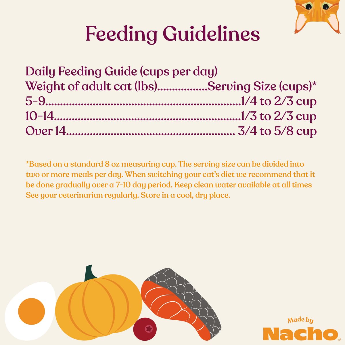 Made by Nacho Bone Broth Infused Dry Cat Kibble - Sustainably Caught Salmon and Pumpkin - Premium Grain-Friendly Cat Food 4lb Bag, Limited Ingredients