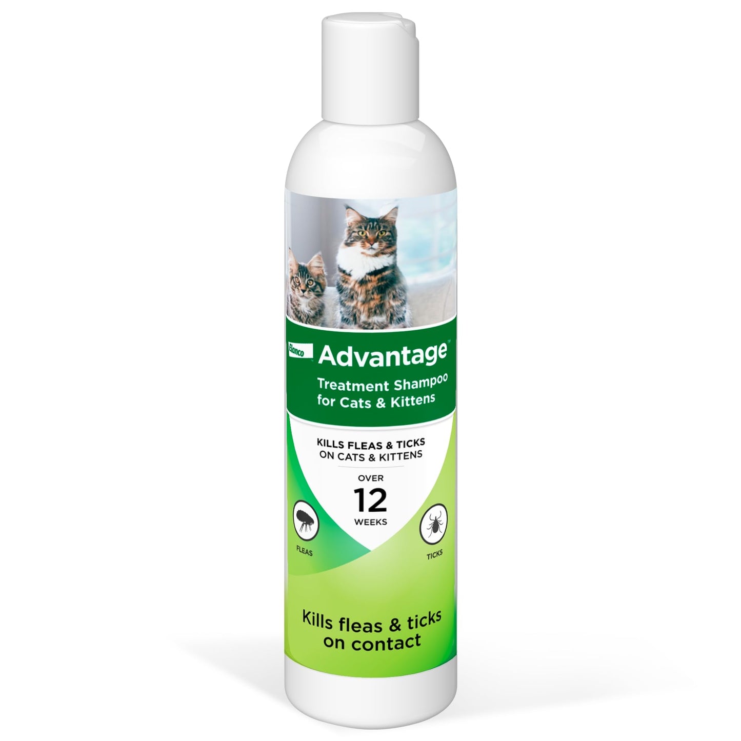 Advantage Cat Flea & Tick Shampoo for Kittens & Adult Cats | Kills Fleas & Ticks | 8 oz.