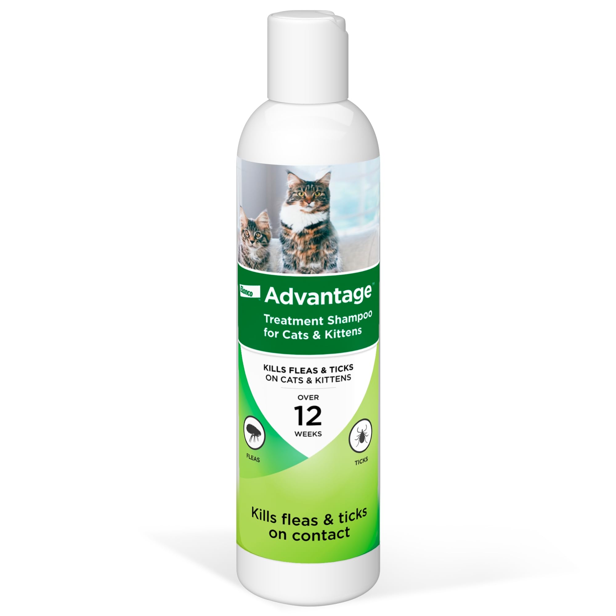 Advantage Cat Flea & Tick Shampoo for Kittens & Adult Cats | Kills Fleas & Ticks | 8 oz.