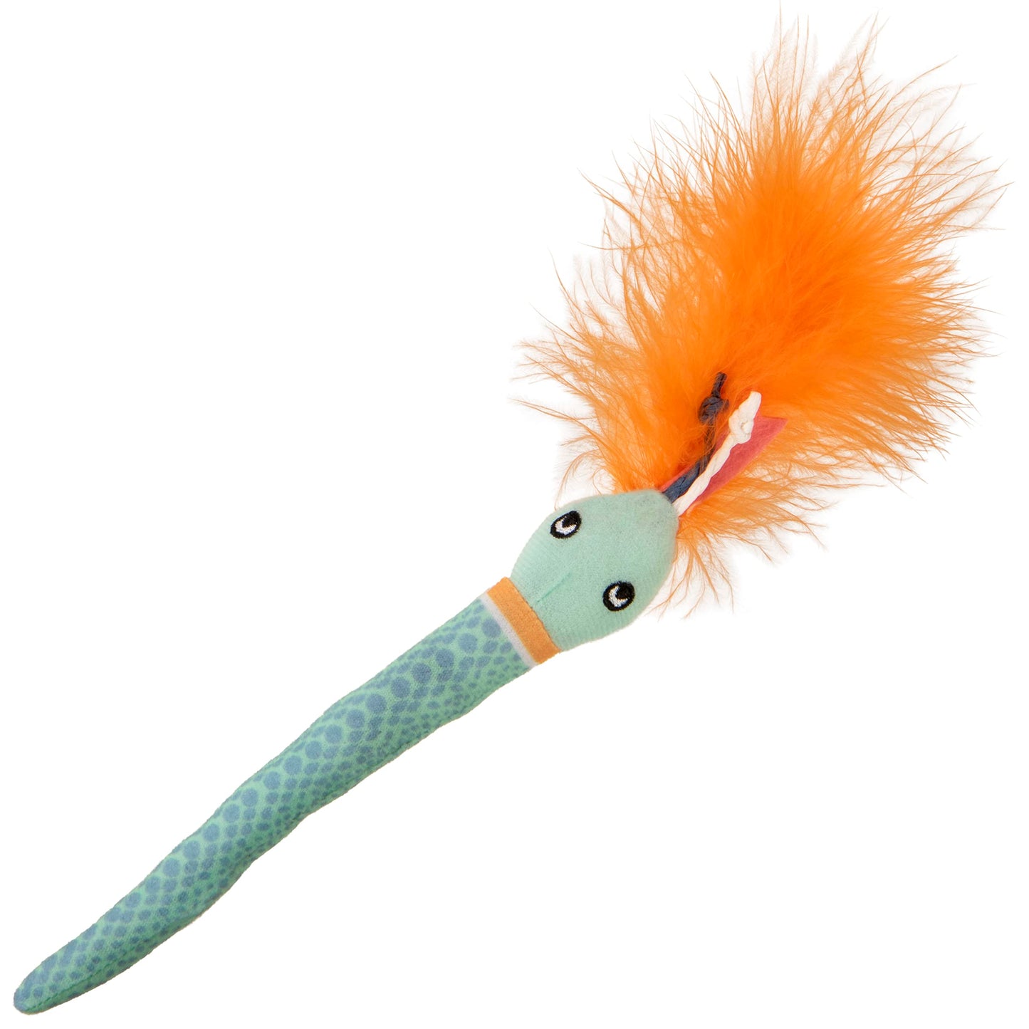 SmartyKat Instincts HappyNip Tricky Twister Bendable Snake Plush Cat Toy, Contains Catnip & Silvervine - Blue, One Size