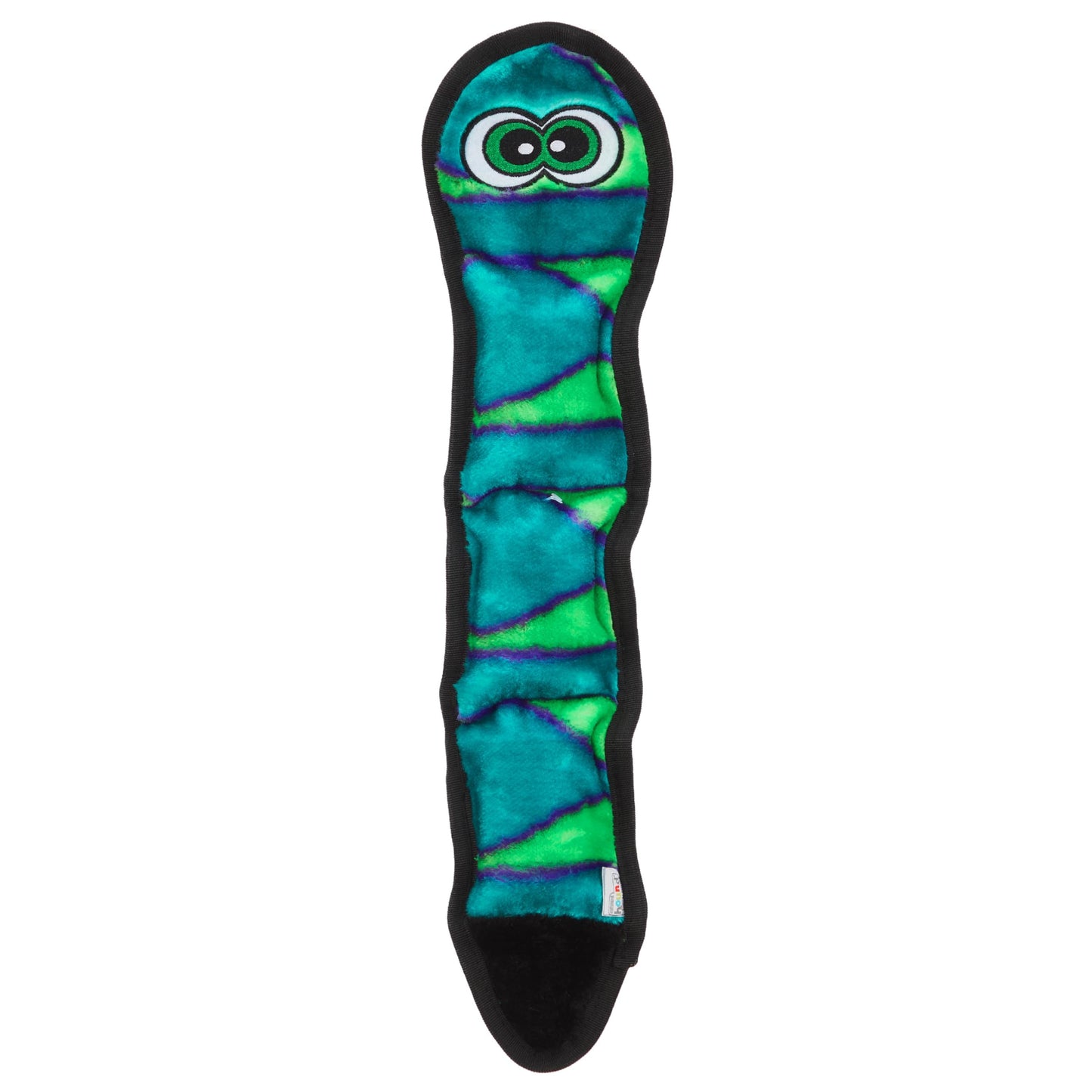 Outward Hound Durablez Tough Plush Squeaky Dog Toy, Snake, Blue, Large