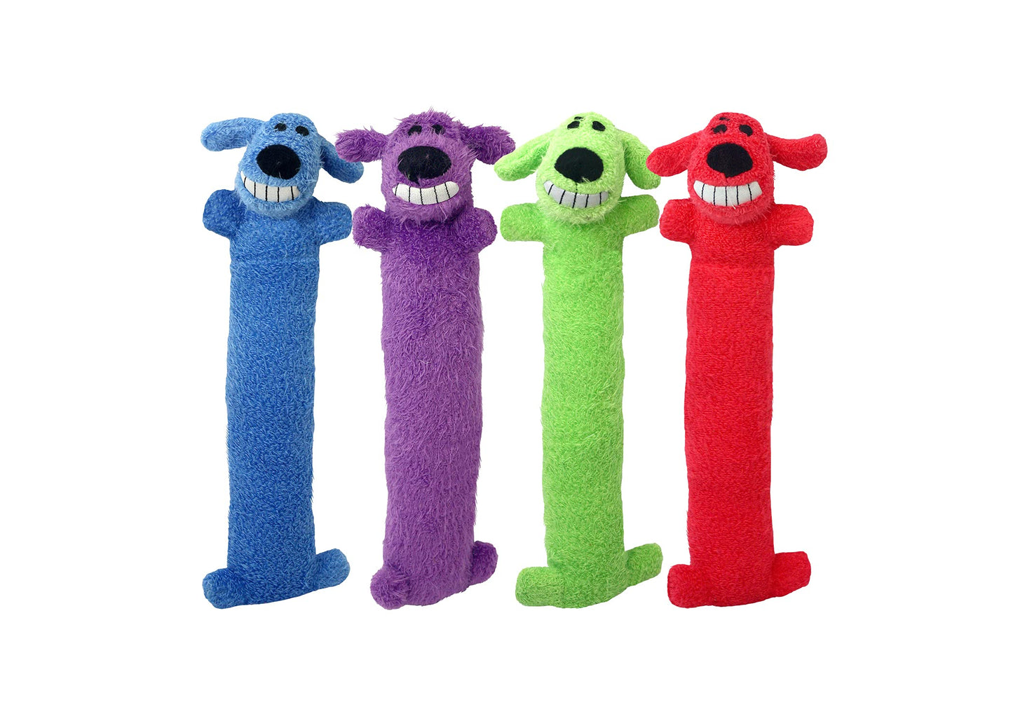 Multipet Original Loofa Dog Plush Toy - Squeaky Dog Toy for All Dogs - Extra Soft Plush Dog Toy - Stuffed Animal Dog Toy for Playing - Cute Dog Pet Toy (1 Count, 12”, Random Color Surprise)