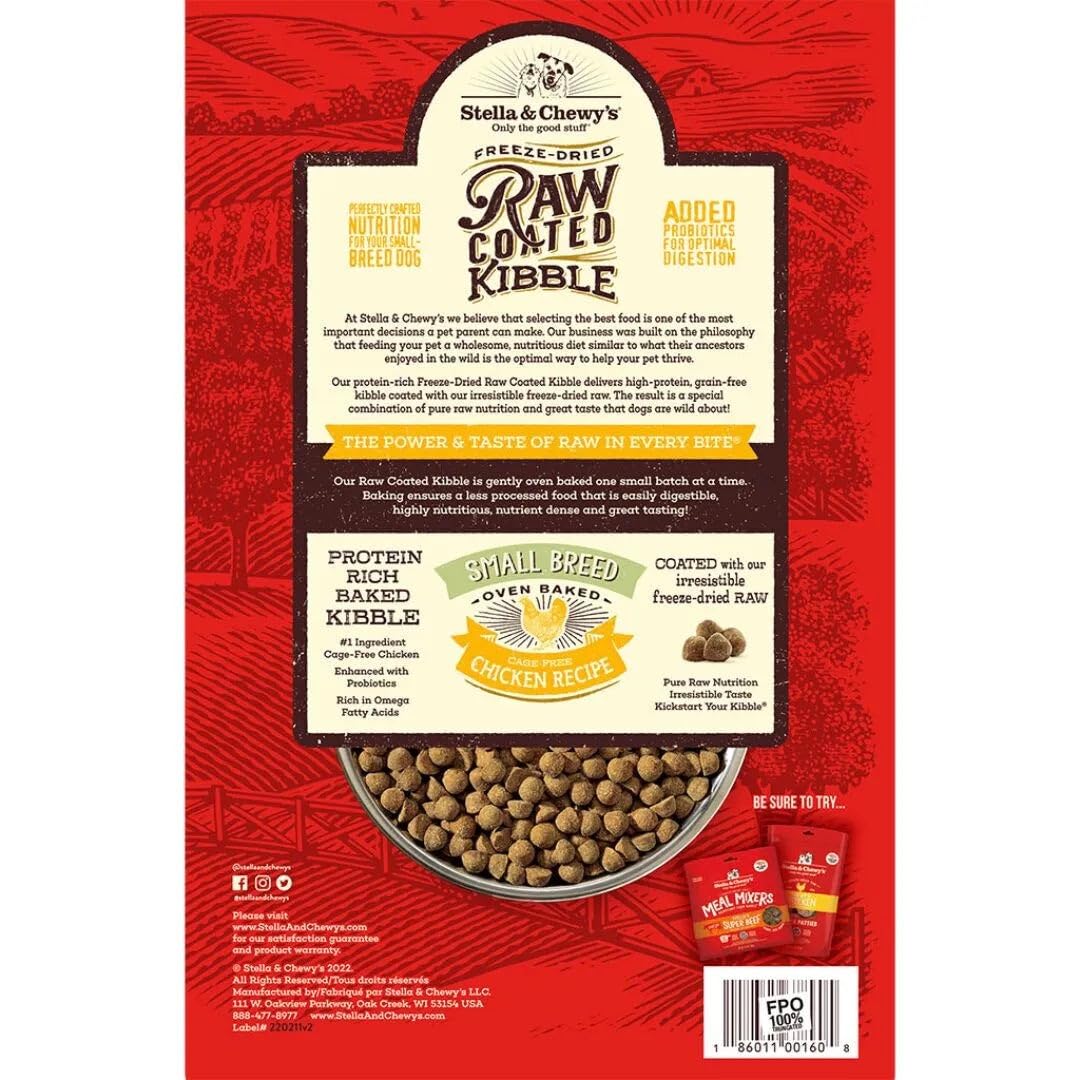 Stella & Chewy's Raw Coated Small Breed Chicken Recipe Dog Food 10lb