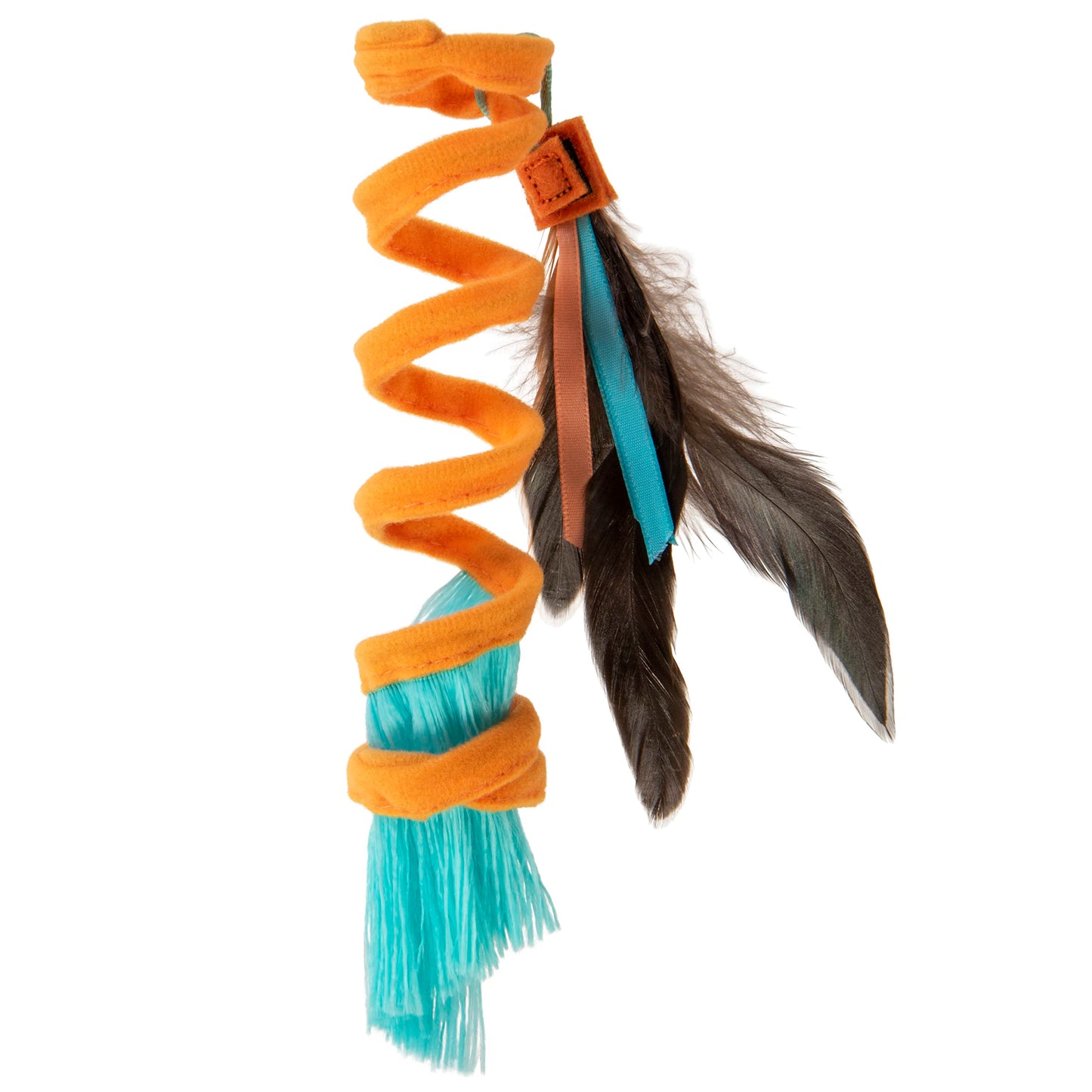 SmartyKat Instincts Crazy Coil Spring Fringe Cat Toy - Orange, One Size
