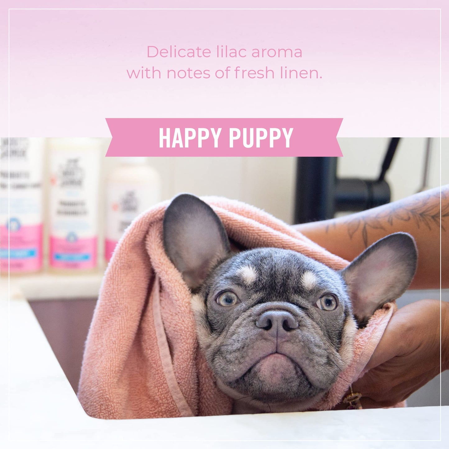 SKOUT'S HONOR Pet Detangler Spray - Hydrating & Conditioning with Avocado Oil & Probiotics, 97% Natural, Paraben & Sulfate-Free, softens for a More brushable Coat, Daily Use, 8oz, Happy Puppy