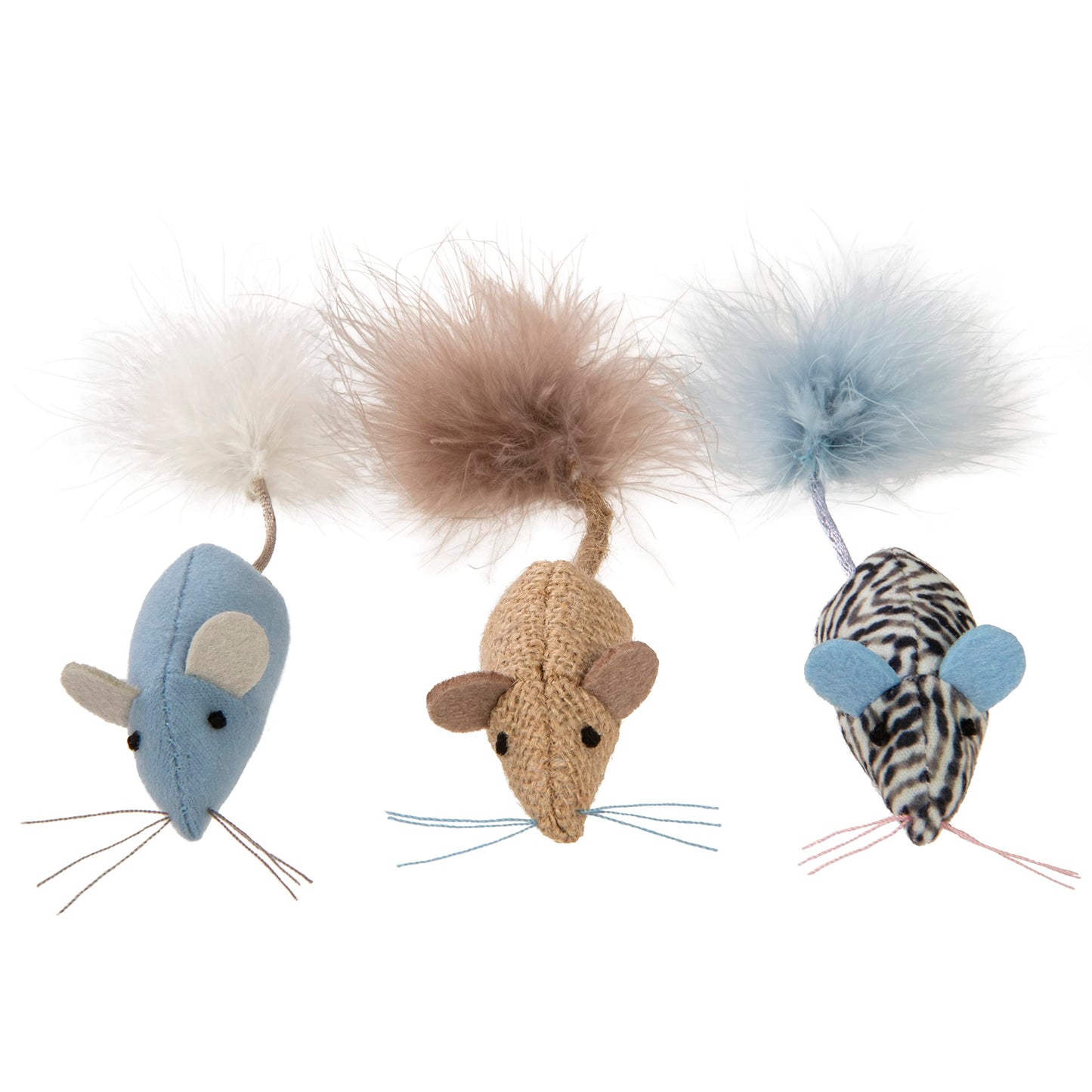 SmartyKat Instincts 3-Pack Catnip Caravan Mice Plush Cat Toys, Contains Catnip & Silvervine - Multicolor