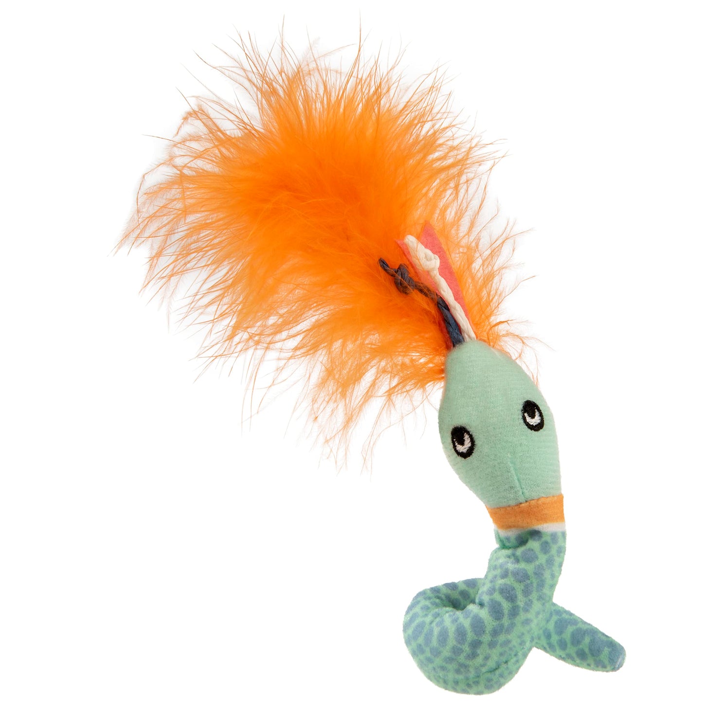 SmartyKat Instincts HappyNip Tricky Twister Bendable Snake Plush Cat Toy, Contains Catnip & Silvervine - Blue, One Size