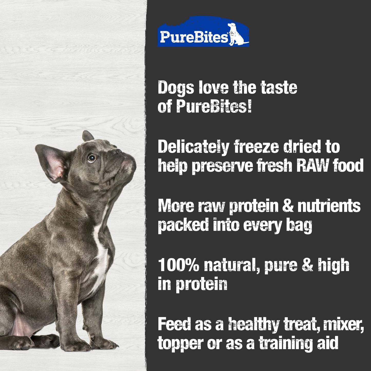 PureBites Cheese Freeze Dried Dog Treats, 1 Ingredient, Made in USA, 4.2oz