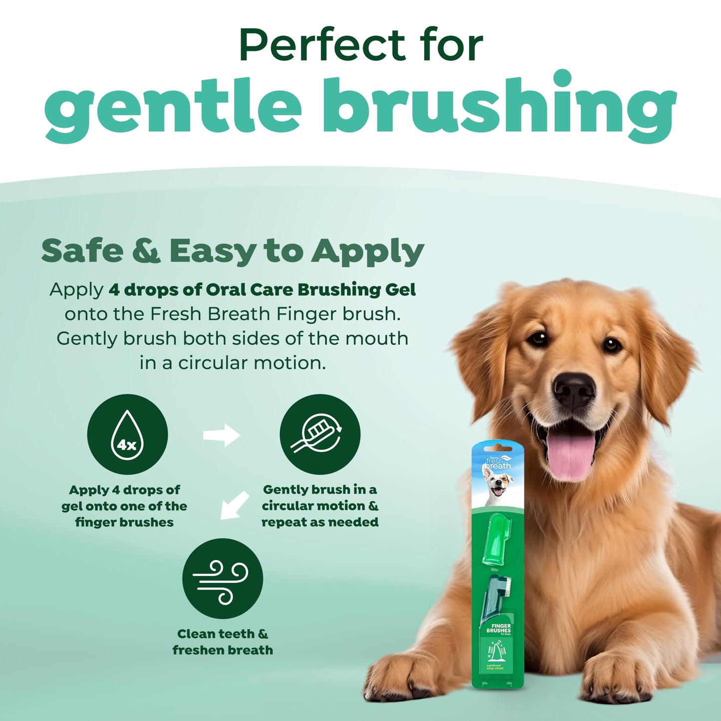 TropiClean Fresh Breath Finger Toothbrushes for Dogs & Puppies | Gentle Soft Toothbrush Alternative for Easy Teeth Cleaning