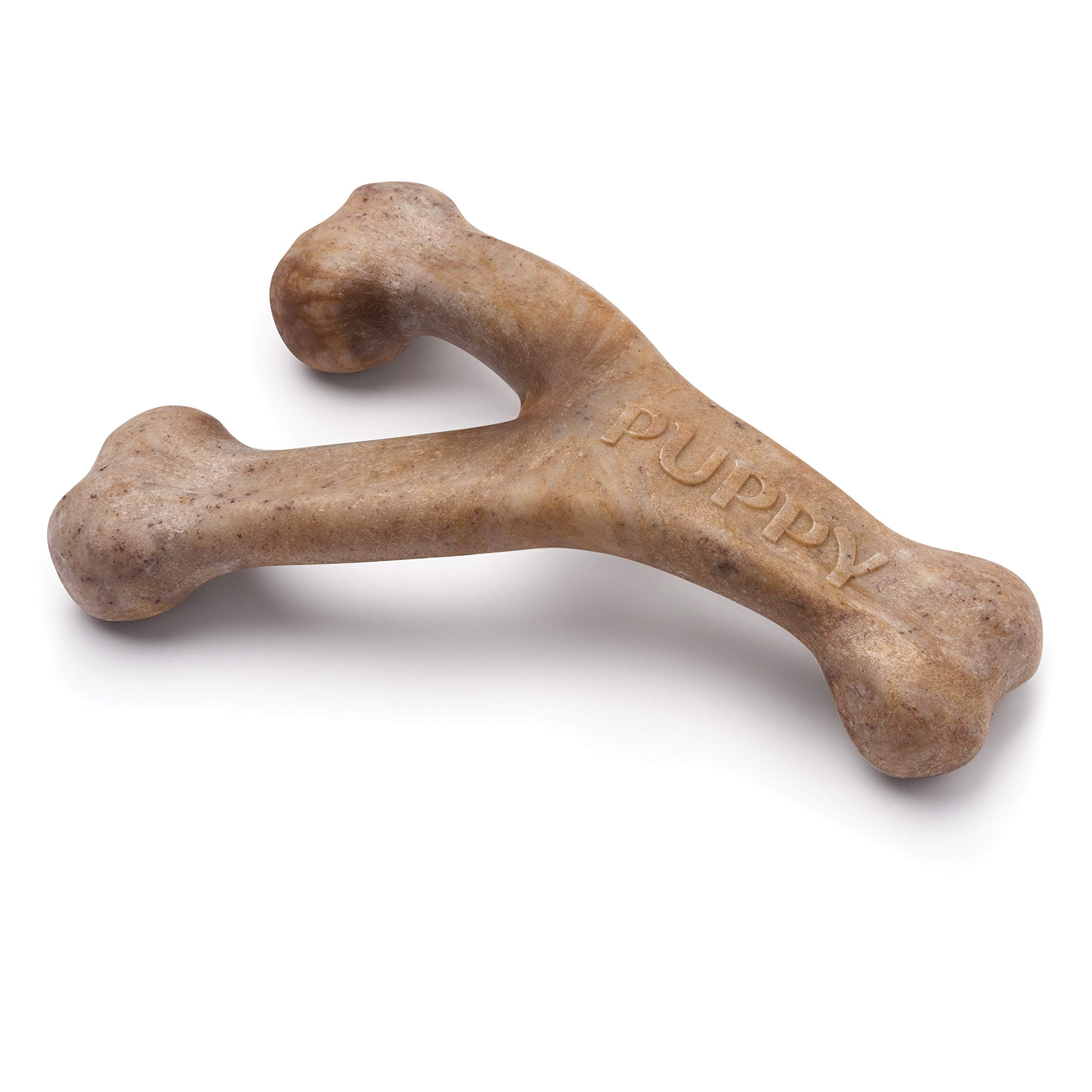 Benebone Puppy Fishbone Dog Chew Toys, Softer for Modest Chewers, Made in USA