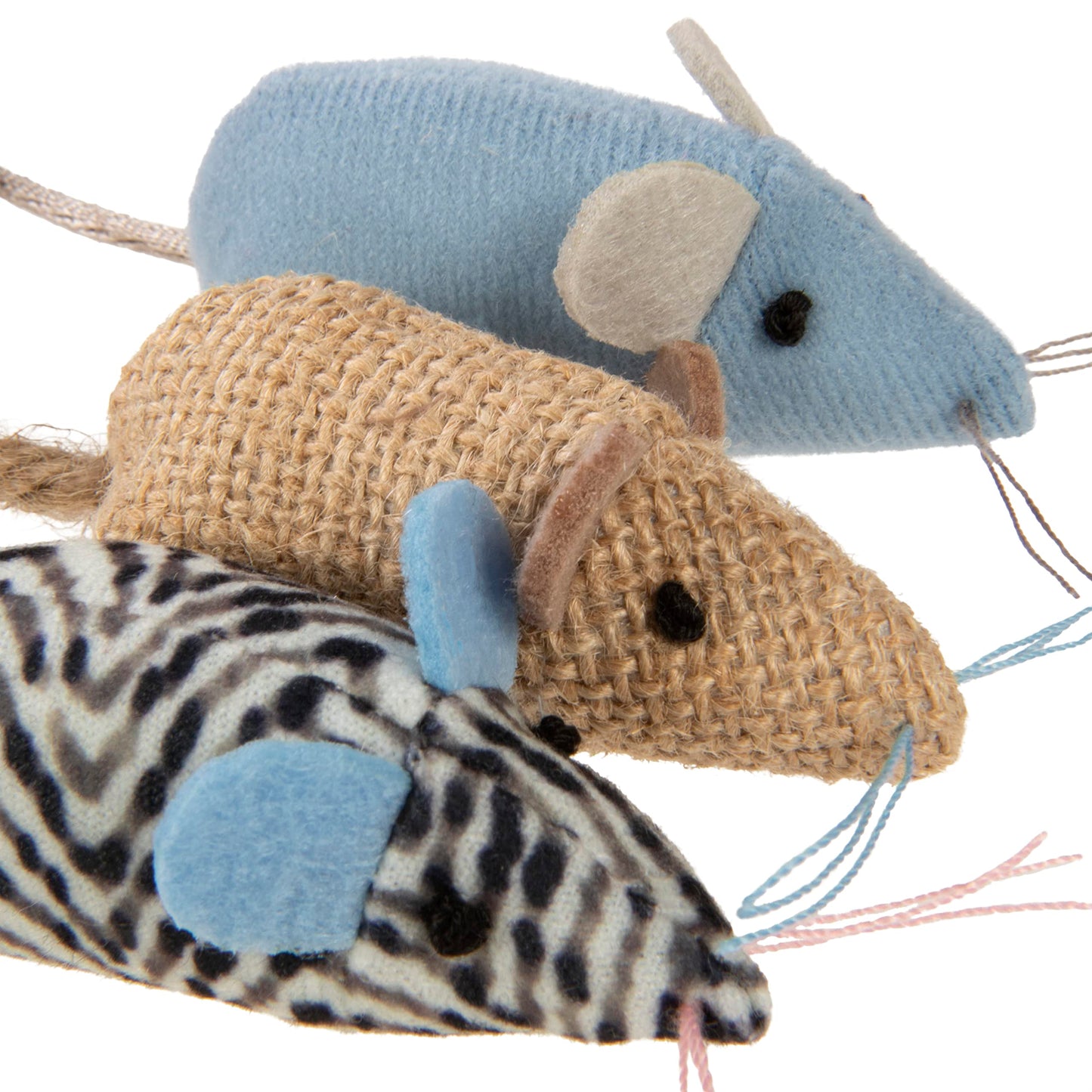 SmartyKat Instincts 3-Pack Catnip Caravan Mice Plush Cat Toys, Contains Catnip & Silvervine - Multicolor