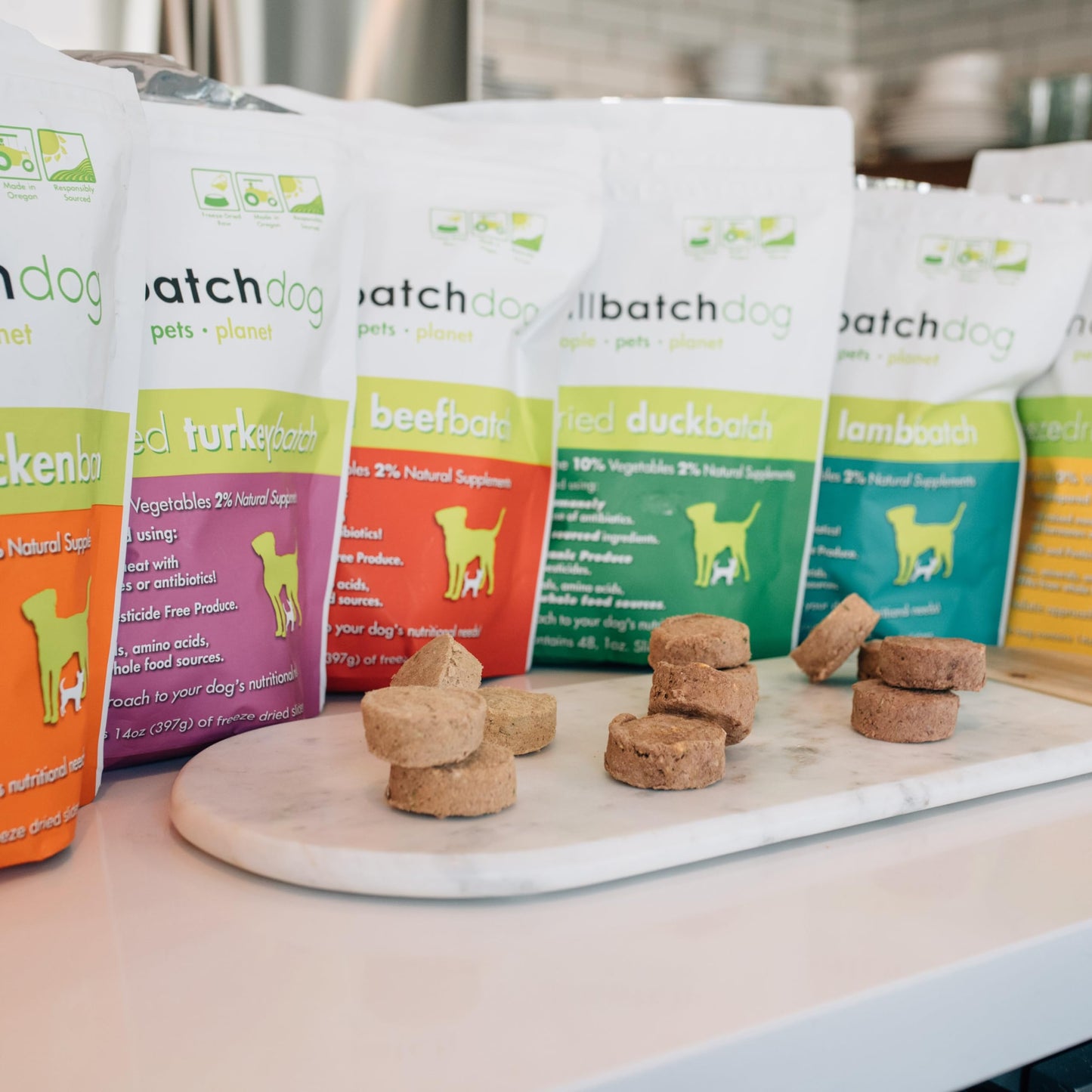 smallbatch Pets Freeze-Dried Premium Raw Food Diet for Dogs, Pork Recipe, 14 oz, Made in The USA, Organic Produce, Humanely Raised Meat, Hydrate and Serve Patties, Single Source Protein, Healthy