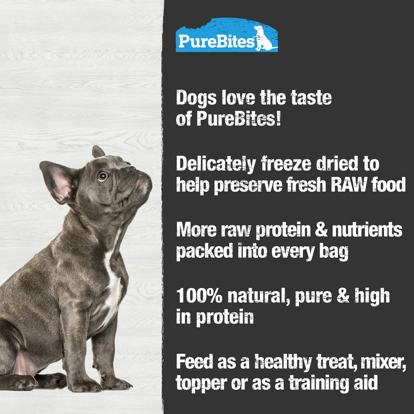 PureBites Lamb Freeze Dried Dog Treats, 1 Ingredient, Made in USA, 3.35oz