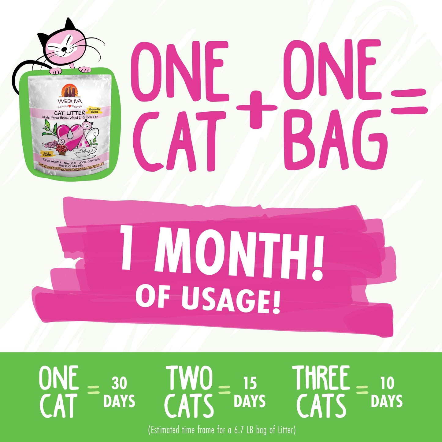 It's A Tea Potty! Weruva Cat Litter, 6.7lb Bag