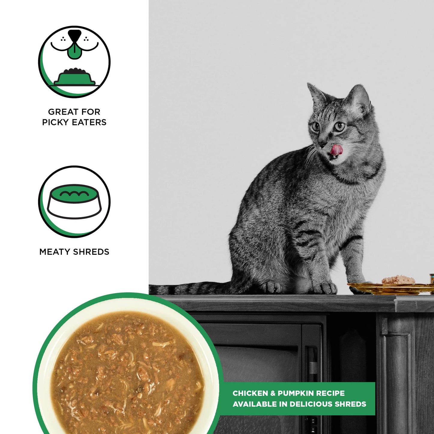 BIXBI Rawbble Shredded Chicken & Pumpkin Recipe Cans – Grain Free, Protein Rich Wet Cat Food – (2.75 Ounce Cans)