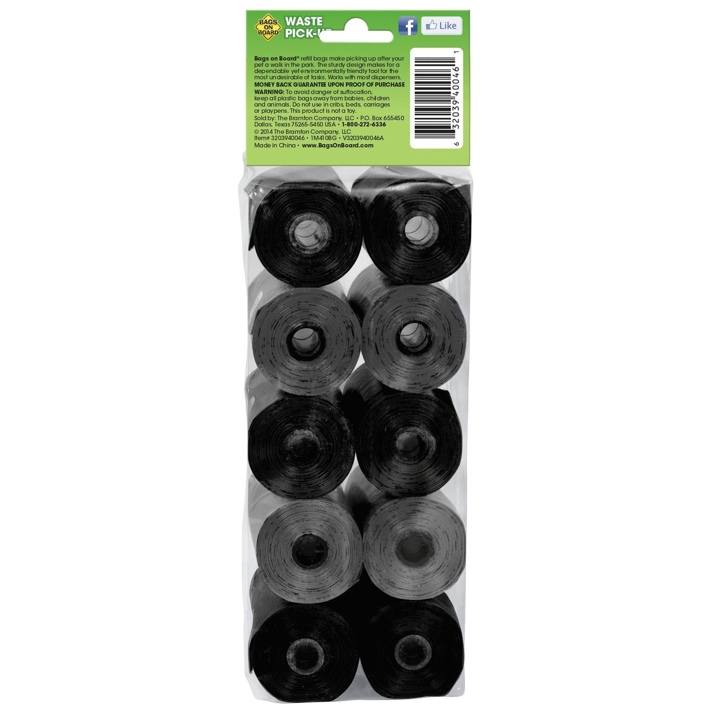 3203940046ONL Dog Waste Bags Refill, 140 bags, For Dog and Cat Waste Pickup, Black/Grey