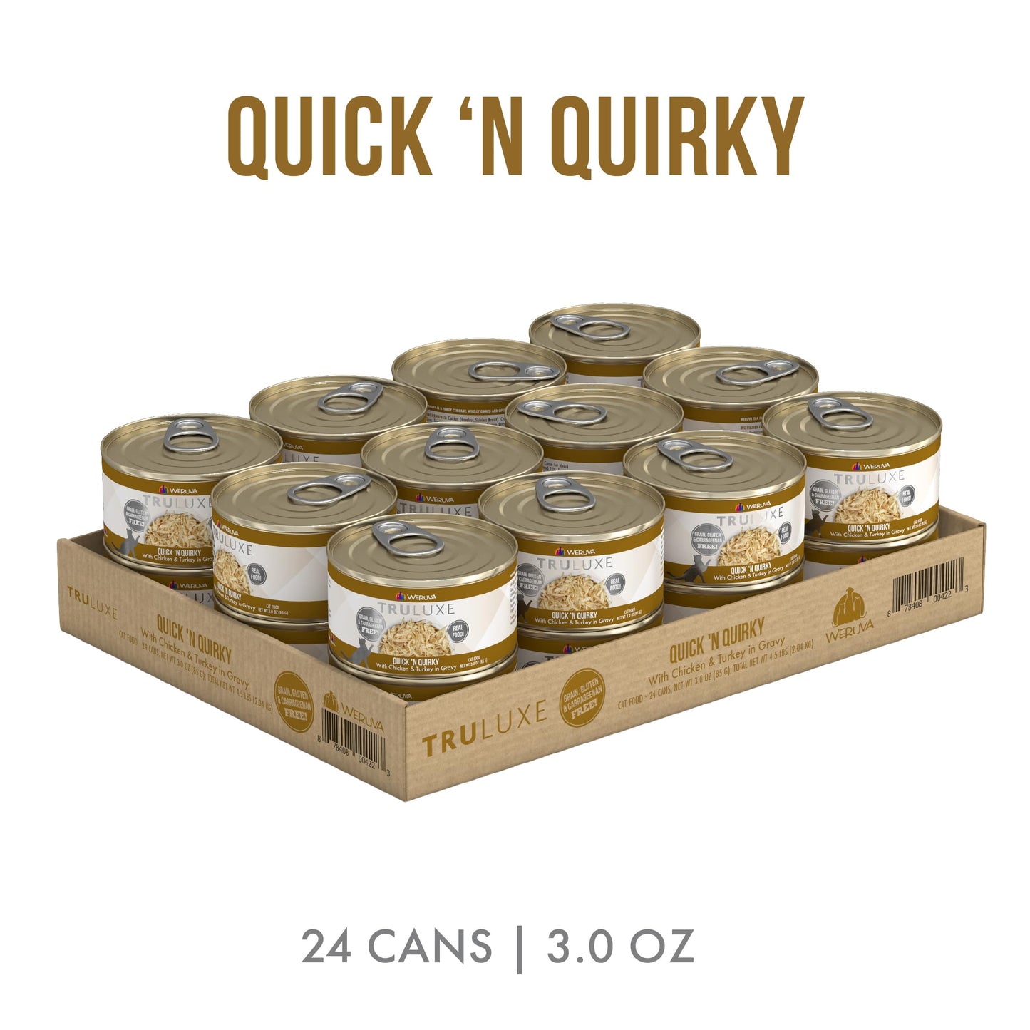 Weruva Truluxe Cat Food, Quick 'N Quirky with Chicken & Turkey in Gravy, 3Oz Can