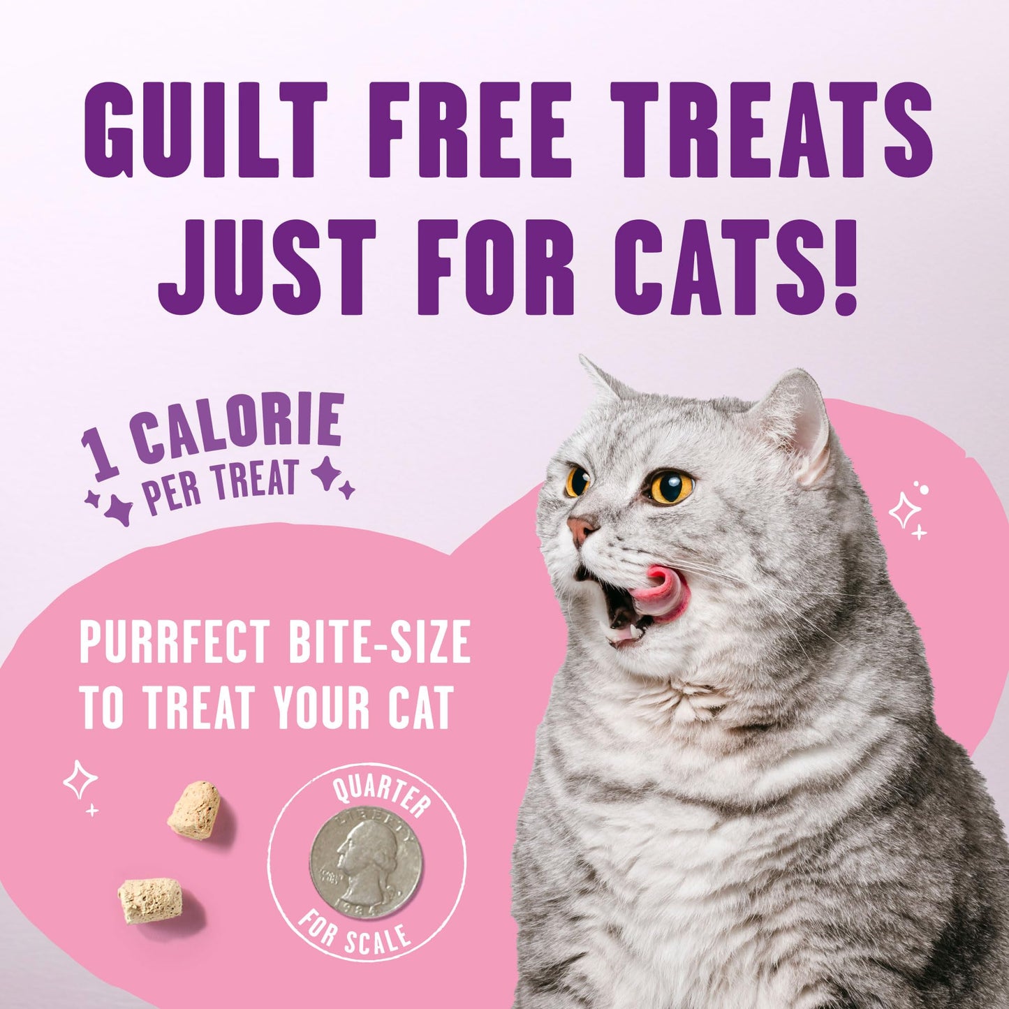 Bundle of Stella & Chewy's Meowfulls Freeze Dried Cat Treats Chicken & Chicken Liver Recipe, Turkey & Duck Recipe, Whitefish & Salmon Recipe, 1.5 oz Bag