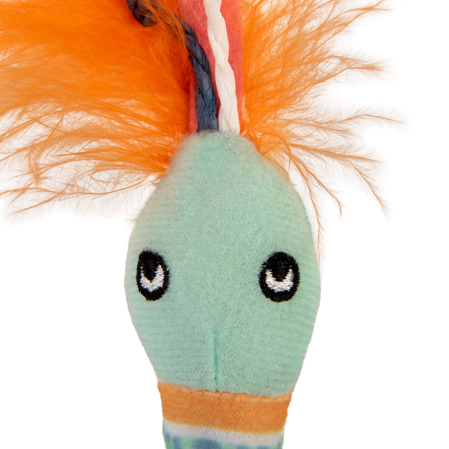 SmartyKat Instincts HappyNip Tricky Twister Bendable Snake Plush Cat Toy, Contains Catnip & Silvervine - Blue, One Size