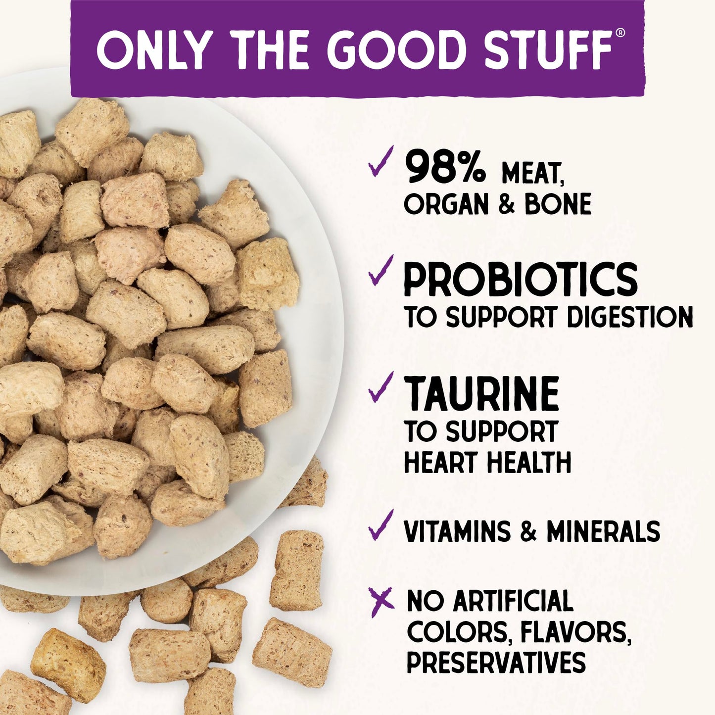 Stella & Chewy's Freeze-Dried Raw Cat Dinner Morsels – Grain Free, Protein Rich Cat & Kitten Food – Yummy Lickin’ Salmon & Chicken Recipe – 3.5 oz Bag