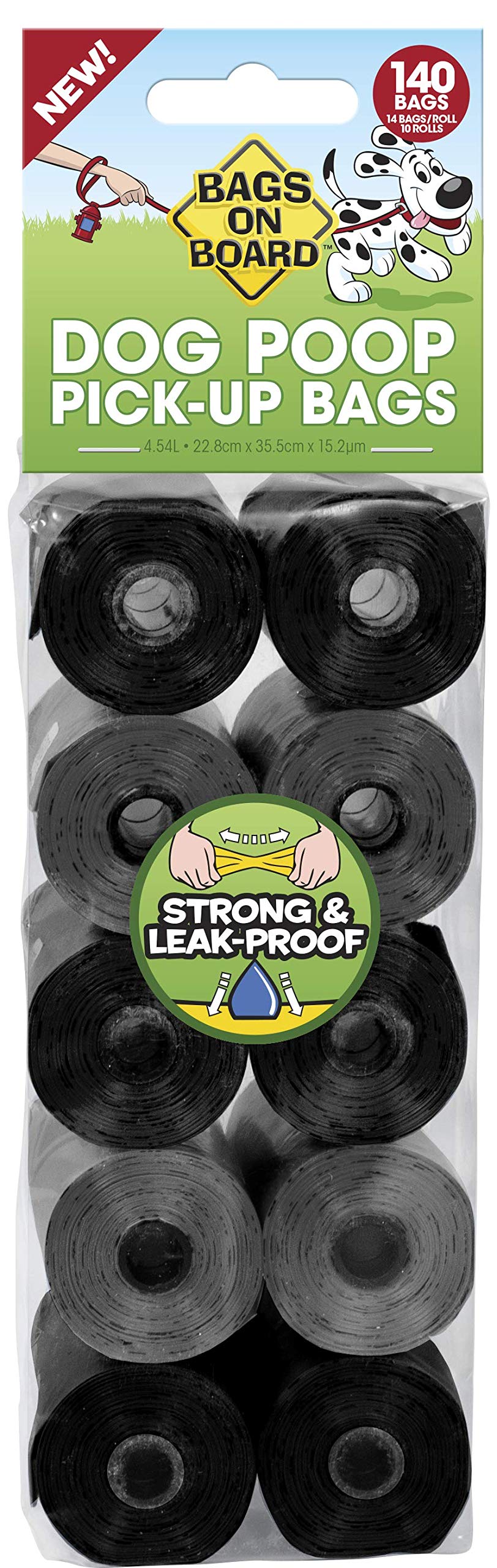 3203940046ONL Dog Waste Bags Refill, 140 bags, For Dog and Cat Waste Pickup, Black/Grey