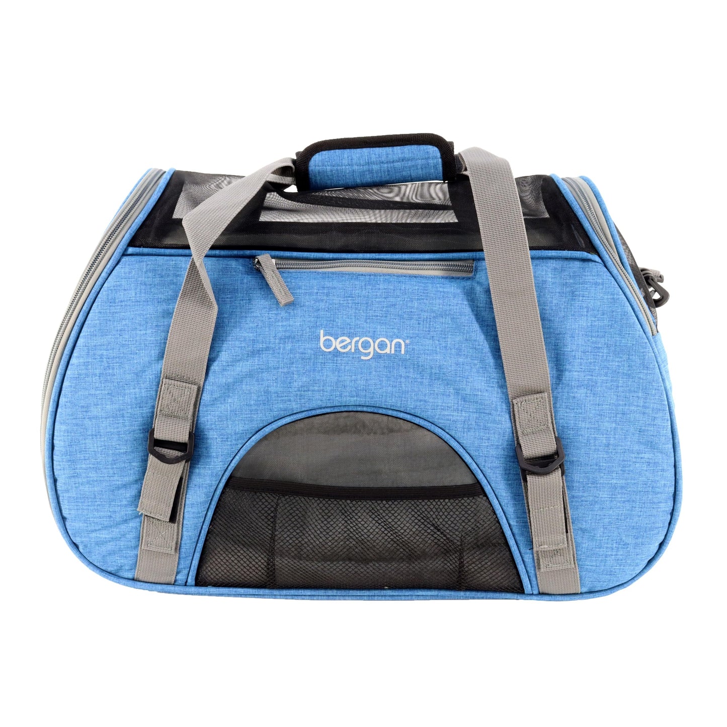 Coastal Pet Bergan Comfort Carrier - Safe and Comfortable for Dog & Cat Travel - Airline Friendly Soft and Breathable Carrier for Pet Owners - Heather Bermuda, 19" x 10" x 13"