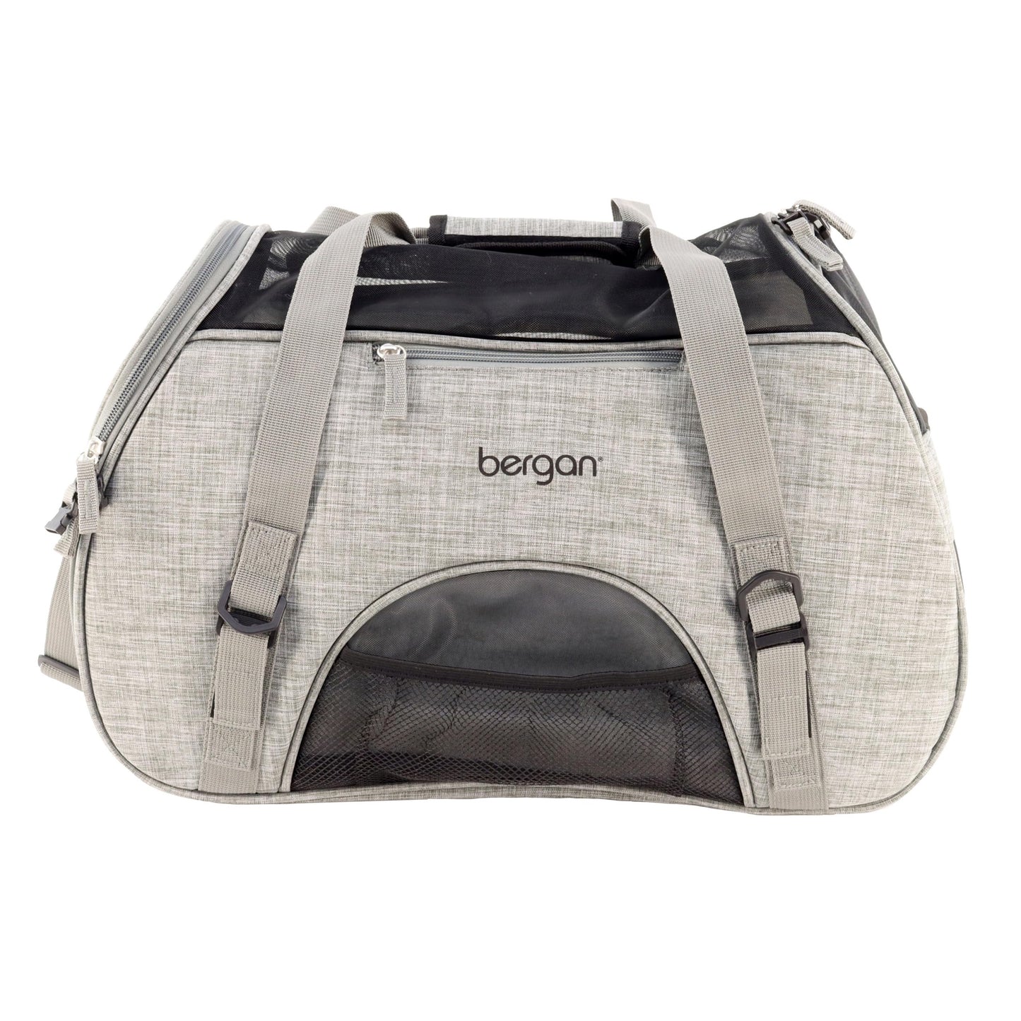Coastal Pet Bergan Comfort Carrier - Safe and Comfortable for Dog & Cat Travel - Airline Friendly Soft and Breathable Carrier for Pet Owners - Heather Grey, 16" x 8" x 11"