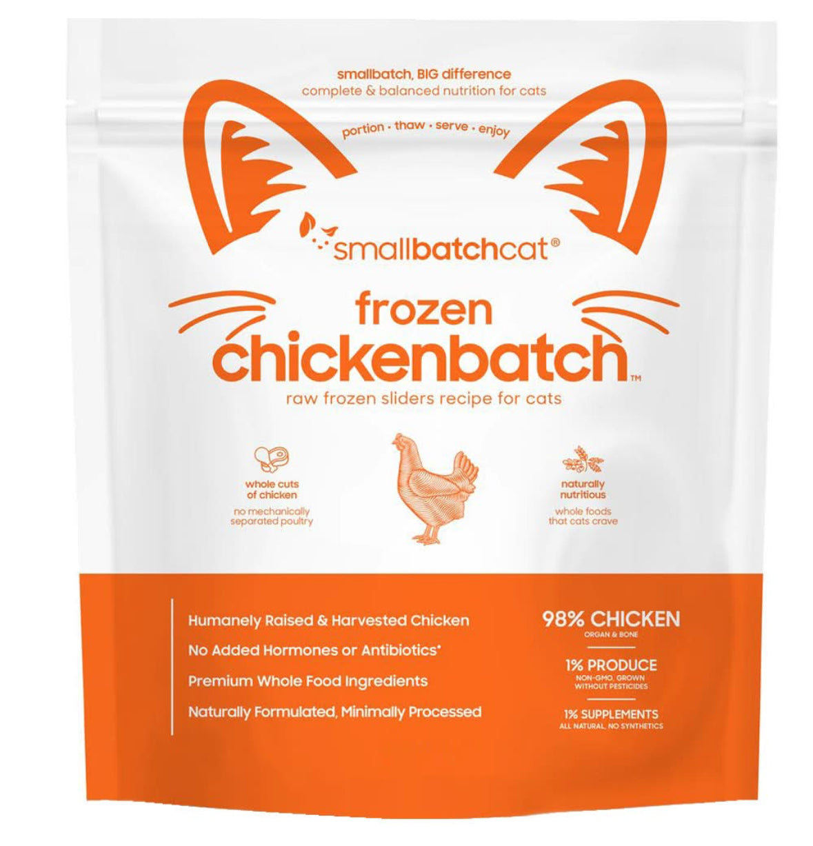 Smallbatch Cat Sliders Raw Frozen Cat Food 3lbs