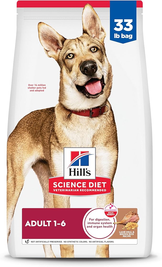 Adult Dog Food, Lamb Meal & Brown Rice Recipe, Dry, 33 lb dog kibble food
