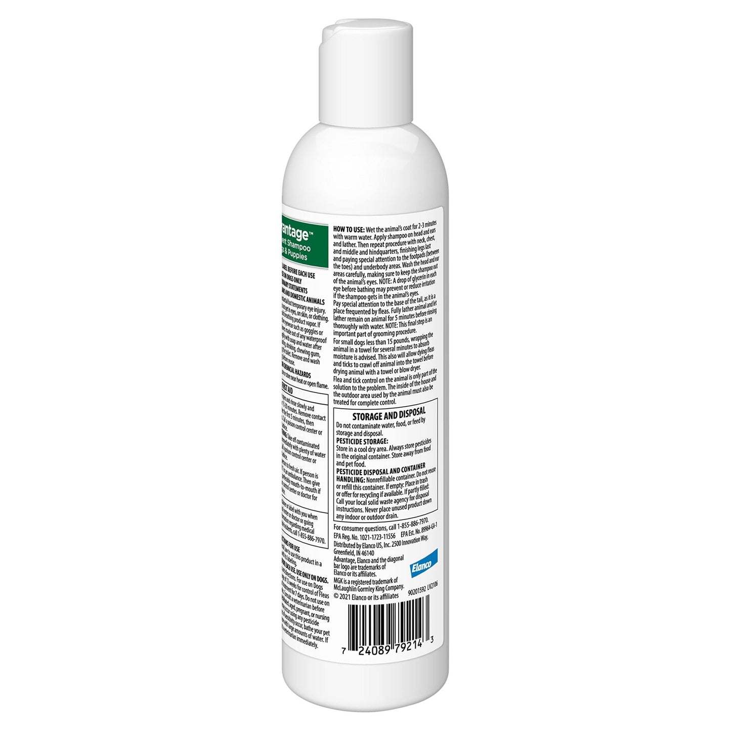 Advantage Dog Flea & Tick Shampoo For Puppies & Adult Dogs | Kills Fleas & Ticks | 8 Oz.
