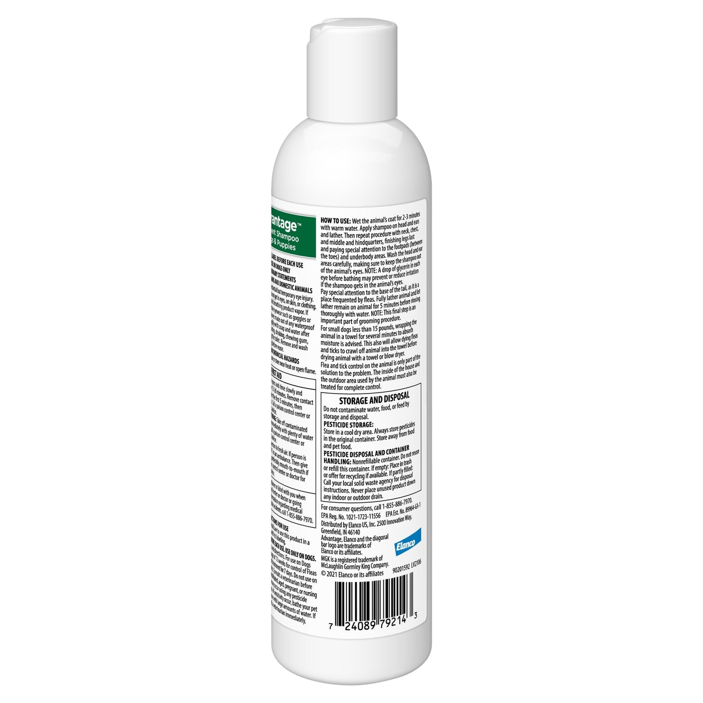 Advantage Dog Flea & Tick Shampoo For Puppies & Adult Dogs | Kills Fleas & Ticks | 8 Oz.