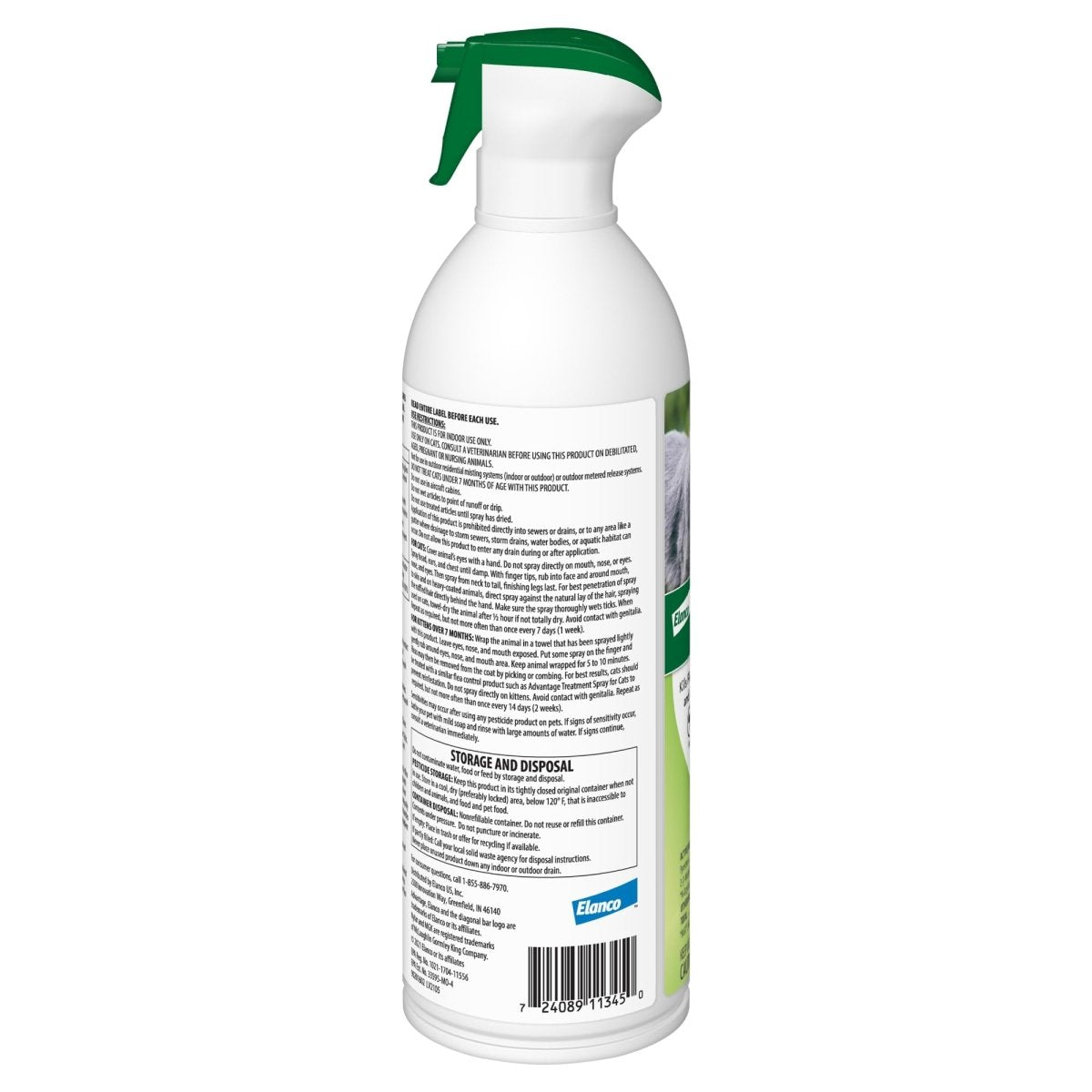 Advantage Flea and Tick Treatment Spray for Cats - 8 oz - 724089113450