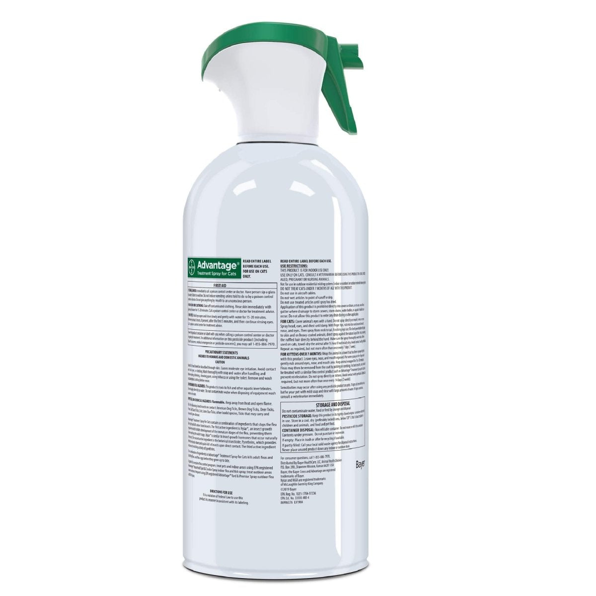 Advantage Flea and Tick Treatment Spray for Cats - 8 oz - 724089113450