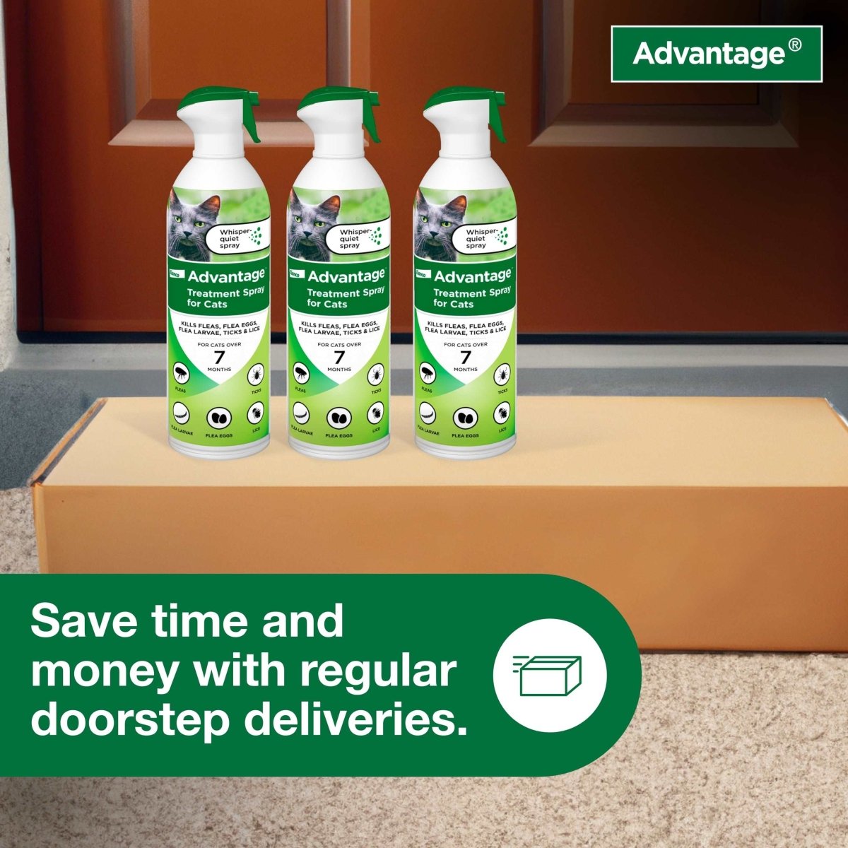 Advantage Flea and Tick Treatment Spray for Cats - 8 oz - 724089113450