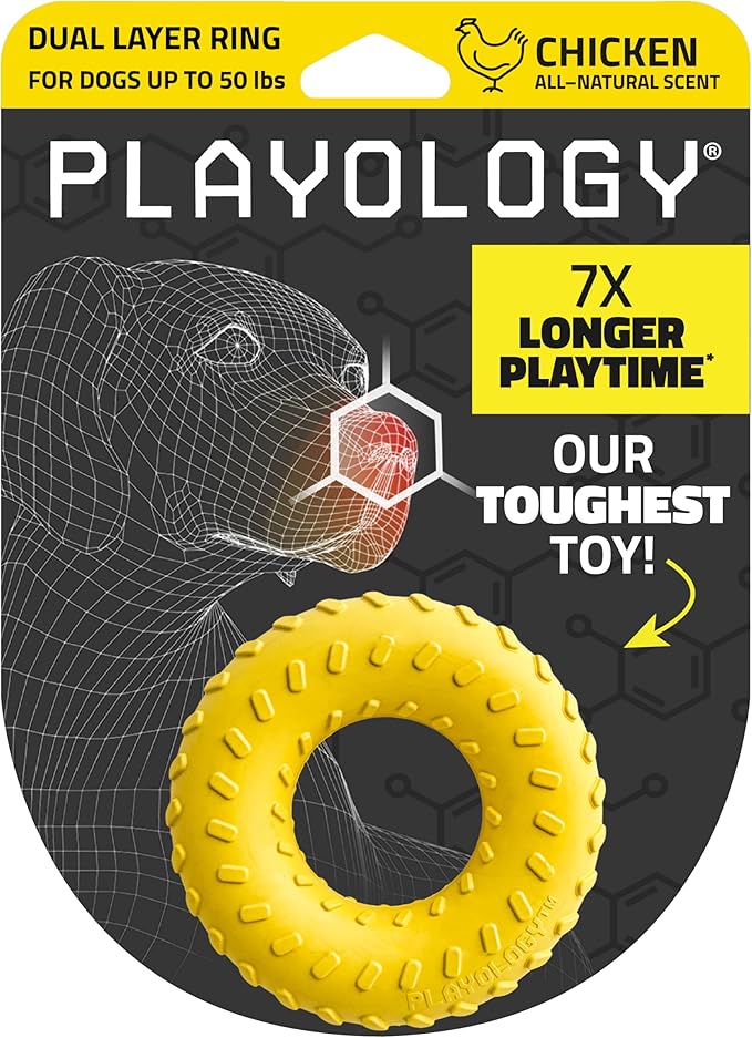 All natural chicken playology medium dog toy