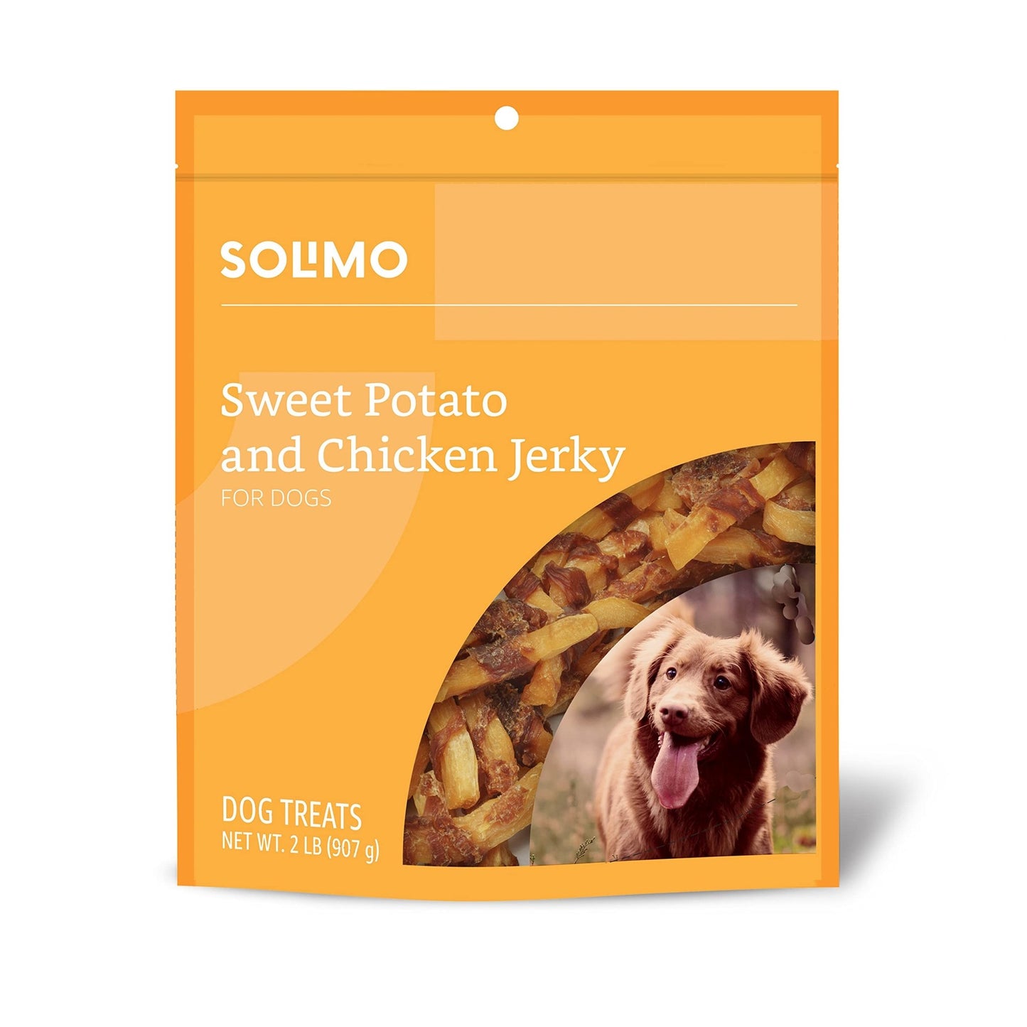 Amazon Brand - Solimo Sweet Potato & Chicken Jerky Dog Treats, 2 pound (Pack of 1)