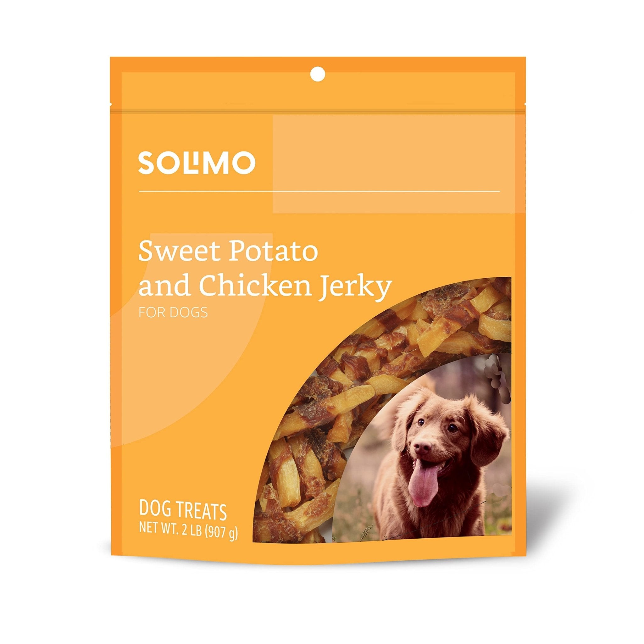 Amazon Brand - Solimo Sweet Potato & Chicken Jerky Dog Treats, 2 pound (Pack of 1)