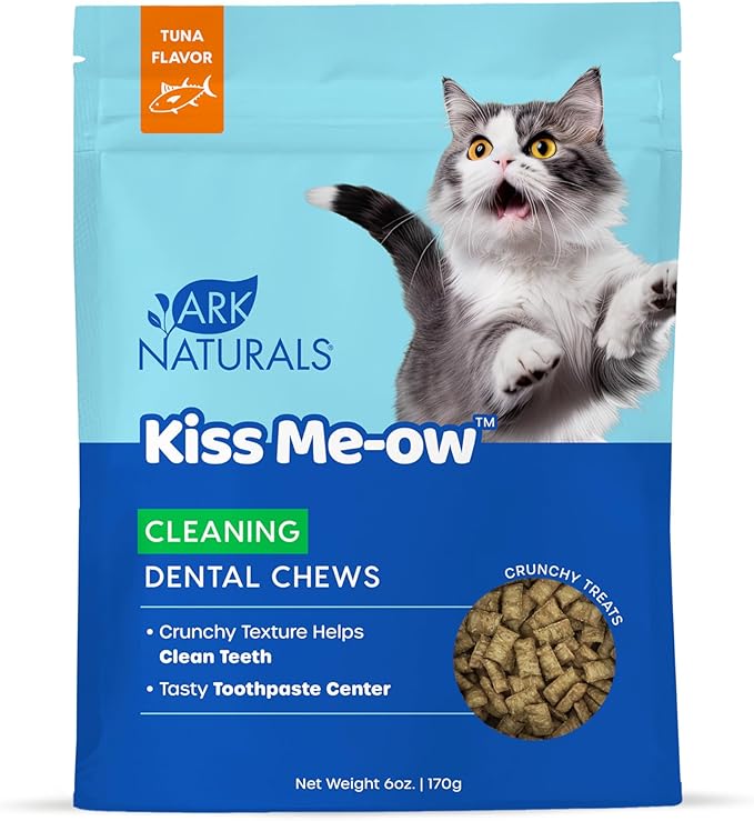 Ark naturals kiss meow cleaning dental chews cat dental treats tuna flavor 6oz