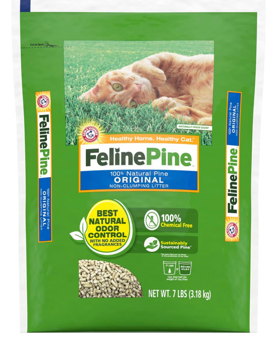 Arm & hammer feline pine 7lbs cat litter original