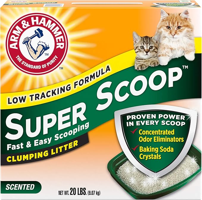 Arm & hammer low tracking formula super scoop clumping litter 20lb cat litter
