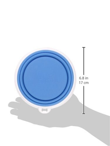 Bamboo Silicone Pop - Up Travel Bowl; Colors Vary; 6" x 8" x 3"