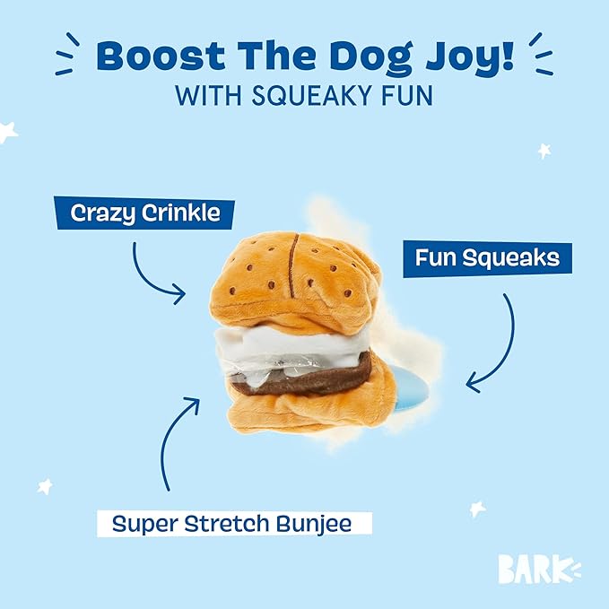 Bark squeak it s’mores dog toy