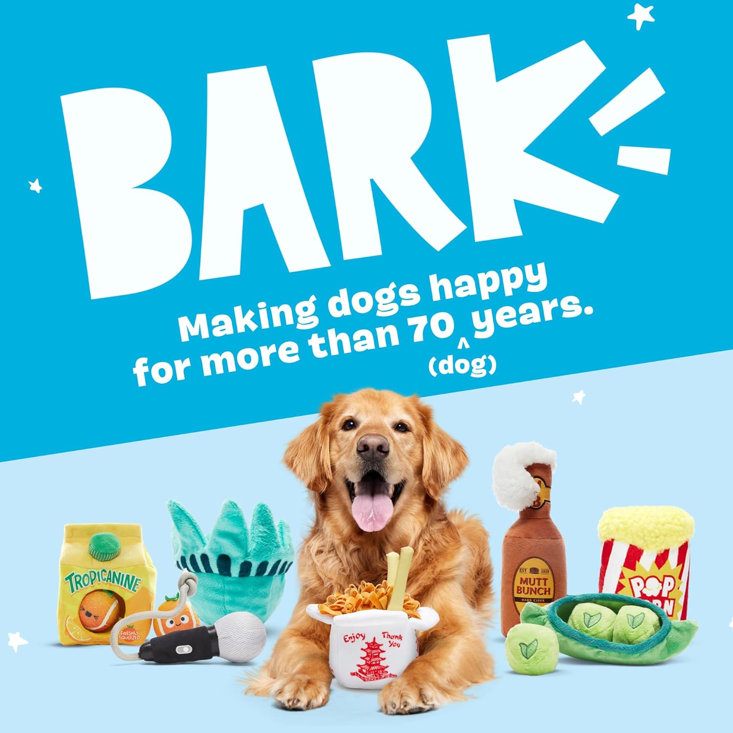 Bark squeak it s’mores dog toy