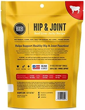 Bixbi hip and joint beef lung jerky recipe 5oz