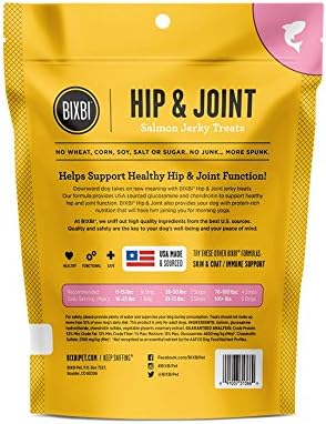 Bixbi hip and joint salmon jerky treats 4oz