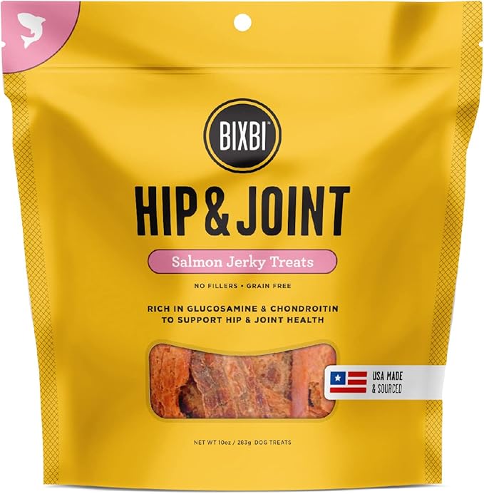 Bixbi hip & joint salmon jerky treats jerky dog treats 10oz